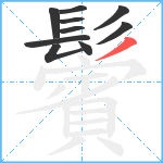 鬢笔顺分解图片10