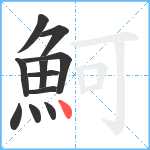 魺笔顺分解图片11