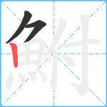 鮒笔顺分解图片3