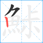 鮛笔顺分解图片3