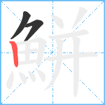 鮩笔顺分解图片3