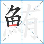 鮪笔顺分解图片7