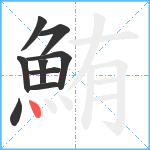 鮪笔顺分解图片9