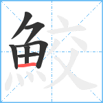 鮫笔顺分解图片7