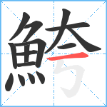 鮬笔顺分解图片16