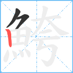 鮬笔顺分解图片3