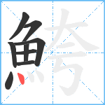 鮬笔顺分解图片9