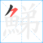 鮷笔顺分解图片2
