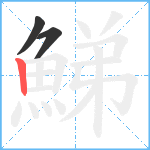 鮷笔顺分解图片3