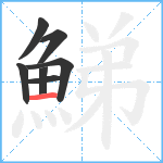 鮷笔顺分解图片7