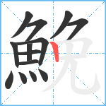 鮸笔顺分解图片14