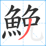 鮸笔顺分解图片17
