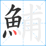 鯆笔顺分解图片10