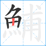 鯆笔顺分解图片6