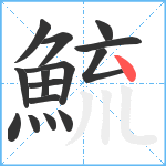 鯍笔顺分解图片15