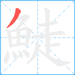 鯐笔顺分解图片1