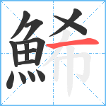 鯑笔顺分解图片14