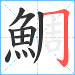 鯛笔顺分解图片13