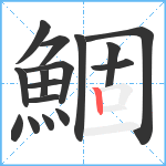 鯝笔顺分解图片16