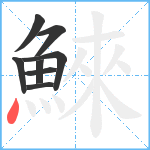 鯠笔顺分解图片8