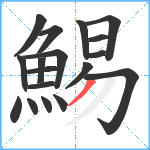 鯣笔顺分解图片18