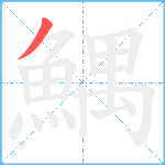 鰅笔顺分解图片1