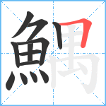 鰅笔顺分解图片13