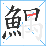 鰅笔顺分解图片14