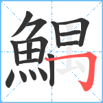 鰅笔顺分解图片17