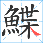 鰈笔顺分解图片20