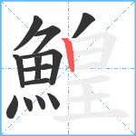 鰉笔顺分解图片13