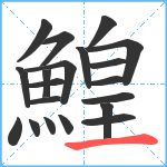 鰉笔顺分解图片20