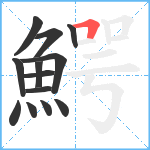 鰐笔顺分解图片13