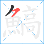 鰝笔顺分解图片2