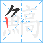 鰝笔顺分解图片3