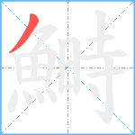 鰣笔顺分解图片1