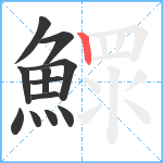 鰥笔顺分解图片12