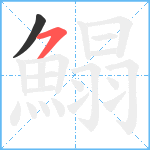 鰨笔顺分解图片2