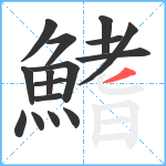 鰭笔顺分解图片16