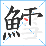 鱈笔顺分解图片16