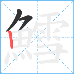 鱈笔顺分解图片3