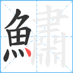 鱐笔顺分解图片11