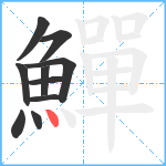 鱓笔顺分解图片10