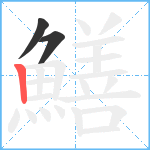 鱔笔顺分解图片3