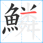 鱗笔顺分解图片14