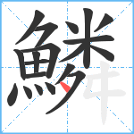 鱗笔顺分解图片20