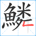 鱗笔顺分解图片22