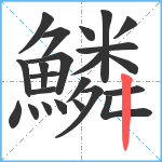 鱗笔顺分解图片23