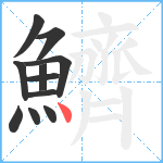 鱭笔顺分解图片11