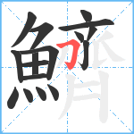 鱭笔顺分解图片17